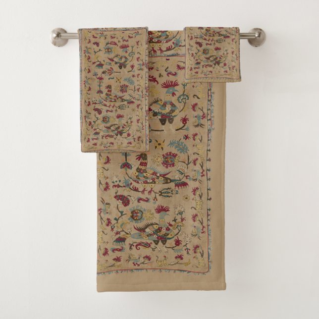 Conjunto De Toalhas Pássaros do Design Grego Antigo (Insitu)
