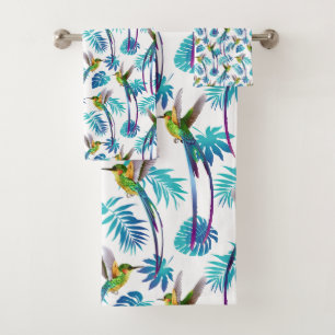 Conjunto De Toalhas Pássaros-do-mar Tropicais Longos