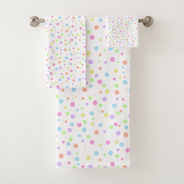Conjunto De Toalhas Pasta do arco-íris Abstrato Polka pontosPadrão (Insitu)