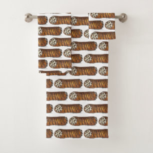 Conjunto De Toalhas Pasteira de chocolate Chip Cannoli