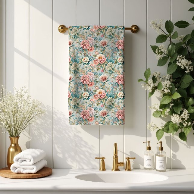 Conjunto De Toalhas Pastel Damask Towels Rococo Elegance for Bath (Pastel Damask Towels Rococo Elegance for Bath)