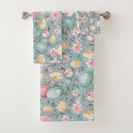 Conjunto De Toalhas Pastel Easter Blooms Decorative