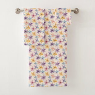 Conjunto De Toalhas Pastel Floral Retro Hippie Flowers