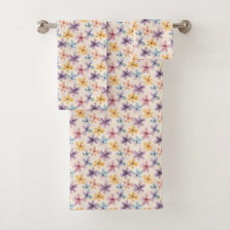 Conjunto De Toalhas Pastel Floral Retro Hippie Flowers