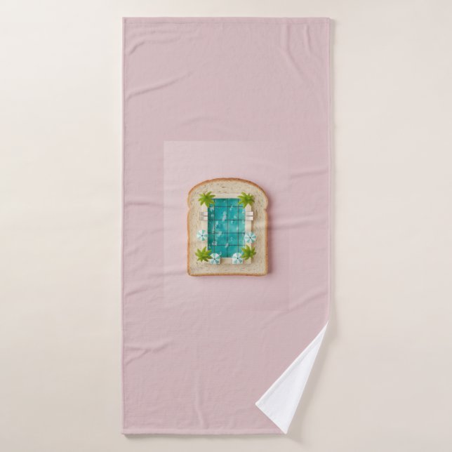 Conjunto De Toalhas Pastel Vaporwave Pool Toast (Toalha de Banho)