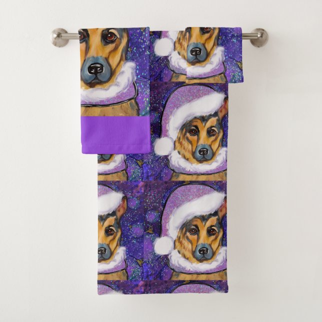 CONJUNTO DE TOALHAS PASTOR ALEMÃO (Insitu)