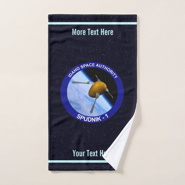 Conjunto De Toalhas Patch da Missão de Satélite Idaho Spudnik (Toalha de mão)