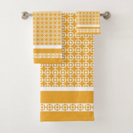 Conjunto De Toalhas Patch Laranja