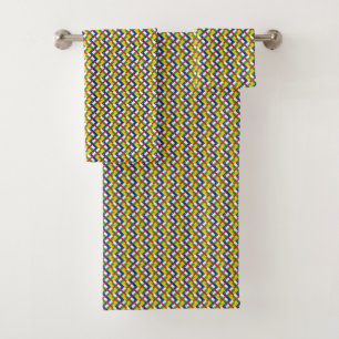 Conjunto De Toalhas Patchwork Central African Republic Flag Patterno
