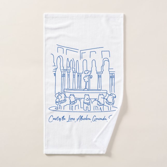 Conjunto De Toalhas Pátio dos Leões da Alhambra 1 (Toalha de mão)