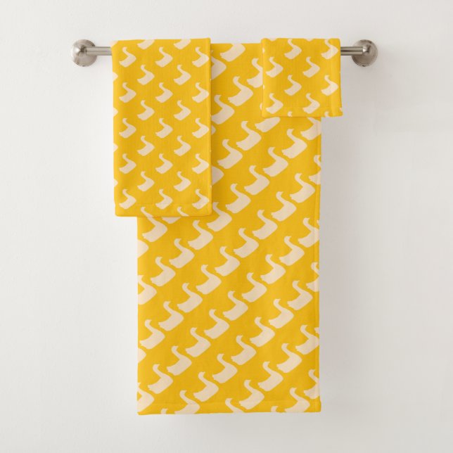 Conjunto De Toalhas Pato Ducky Amarelo Infantil  (Insitu)
