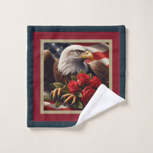 Conjunto de Toalhas Patrióticas Águia Bandeira Ame