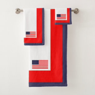 Conjunto de Toalhas Patrióticas da Bandeira Americ
