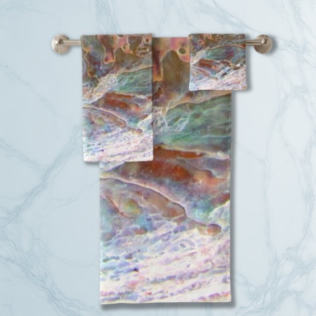 Conjunto De Toalhas Paua Black Abalone - bela Shell da Nova Zelândia (Criador carregado)