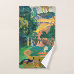 Conjunto De Toalhas Paul Gauguin - Paisagem com Peacocks / Matamoe