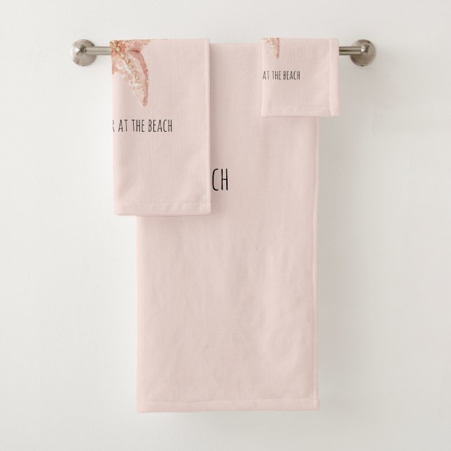 Conjunto De Toalhas Peach Starfish Better at Beach (Insitu)