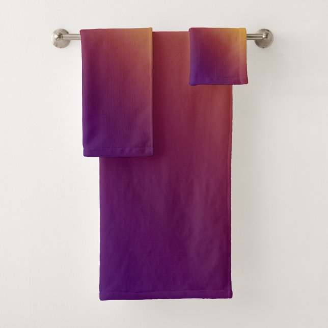 Conjunto De Toalhas Peacock Ombre Amarelo (Insitu)