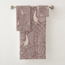 Conjunto De Toalhas peacock pattern