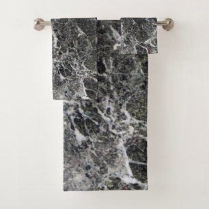Conjunto De Toalhas Pedra Marble Natural Em Pedras De Cinza