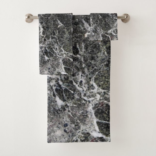 Conjunto De Toalhas Pedra Marble Natural Em Pedras De Cinza (Insitu)