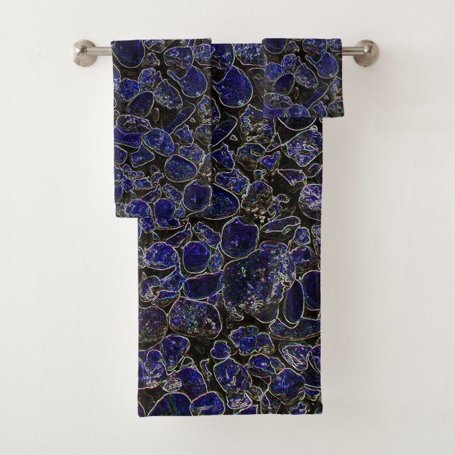 Conjunto De Toalhas Pedras Azuis Sapphire com Brilho (Insitu)