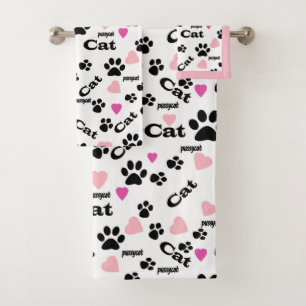 Conjunto De Toalhas Pegadas do gato