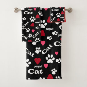 Conjunto De Toalhas Pegadas do gato