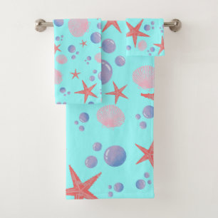 Conjunto De Toalhas Peixe-estrela do Mar Cinto Costeiro Summer Ocean B