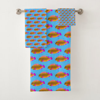 Conjunto De Toalhas Peixe_laranja elétrico