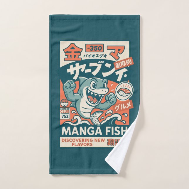Conjunto De Toalhas Peixe Mangá (Toalha de mão)