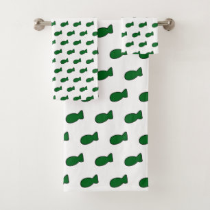 Conjunto De Toalhas Peixe Verde