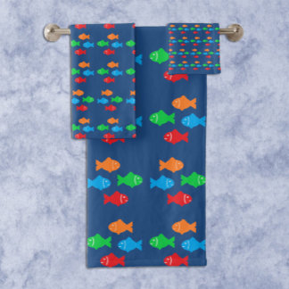 Conjunto De Toalhas Peixes Coloridos
