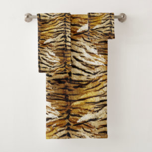 Conjunto De Toalhas Pele de tigre, na moda, tigre, riscado, impressão