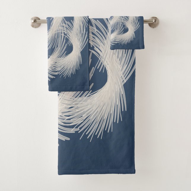 Conjunto De Toalhas Penas voadoras brancas (Insitu)