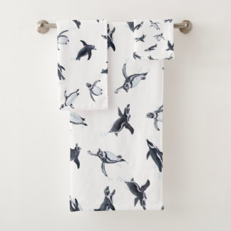 Conjunto De Toalhas Penguin Flight Squad | Ocean Art Design