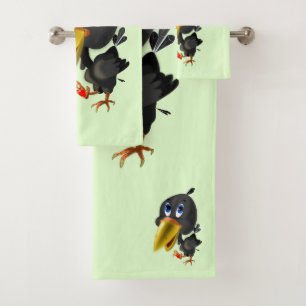 Conjunto De Toalhas Pequeno Pássaro de Amor