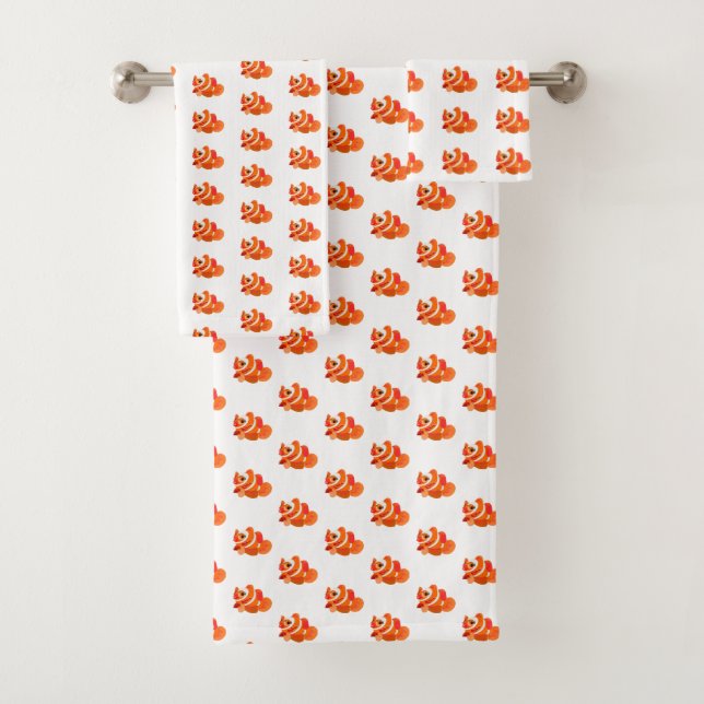 Conjunto De Toalhas Pequeno Peixe Laranja (Insitu)