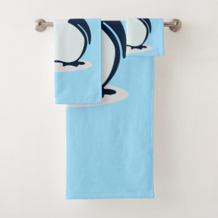 Conjunto De Toalhas Pequeno Penguin Design Bath Totol