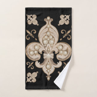 Conjunto De Toalhas Pérola de luxo e ornamentação de ouro