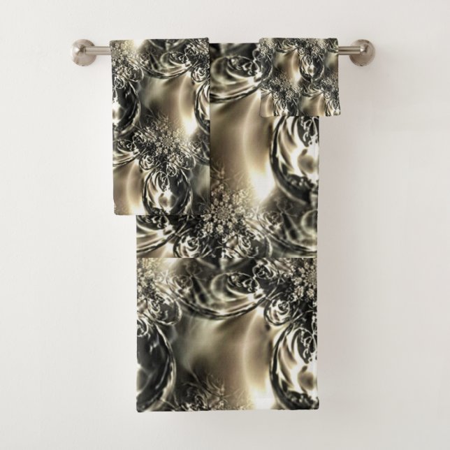 Conjunto De Toalhas Pérolas Douradas (Insitu)