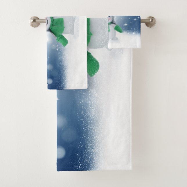 Conjunto De Toalhas Personagem adorável de boneco de neve de Natal do  (Insitu)
