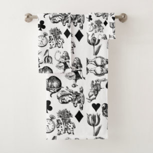 Conjunto De Toalhas Personagens clássicos de Alice nas aventuras no pa