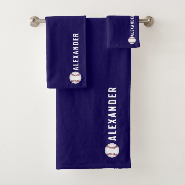 Conjunto De Toalhas Personalised 3-Piece Sports Towel & Flannel Set |  (Insitu)