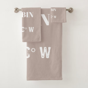 Conjunto De Toalhas Personalizar as nossas coordenadas de cabina