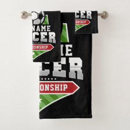 Conjunto De Toalhas Personalizar jogador de equipe de texto de ADD de 