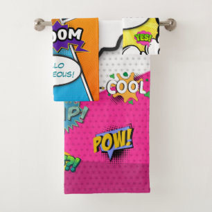 Conjunto De Toalhas Personalizar Pop de arte do livro em quadrinhos