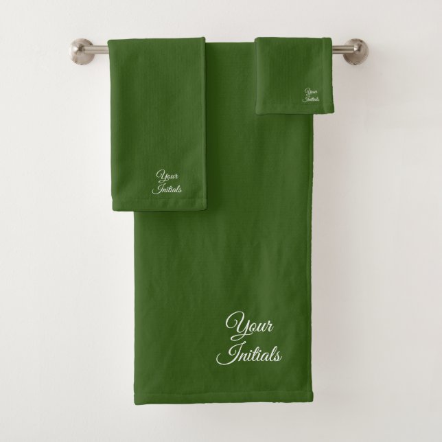 Conjunto De Toalhas Personalizar Presente para o Casamento Verde da Fl (Insitu)