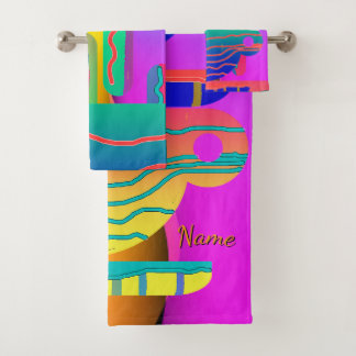 Conjunto De Toalhas Personalize Artes Canecas de Café Geo Arco-íris