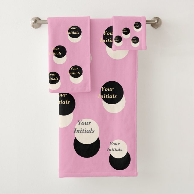 Conjunto De Toalhas Personalize Com As Iniciais, Deslocar Diversão Ros (Insitu)
