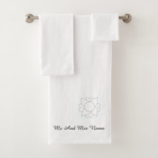 Conjunto De Toalhas Personalize Mr And Mrs Name 